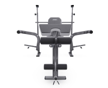 Скамья со стойками под штангу DFC D702 PRO широкий хват, с партой для бицепса