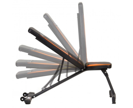 Скамья силовая универсальная DFC черная/оранж. DBCH1, фото 6