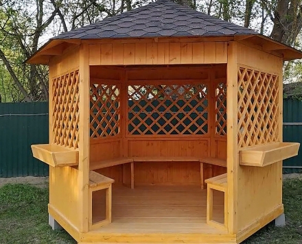 Шестигранная беседка ОДУВАНЧИК, фото 4