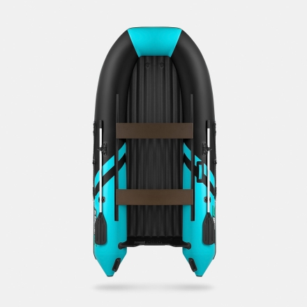 GLADIATOR E 300 S AIR SPORT Черно-бирюзовый моторная лодка ПВХ, фото 3