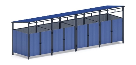 Навес контейнерной площадки для мусора (4 секции) МФ 55.02.02.4-03, фото 4