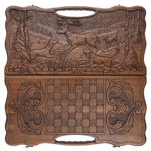 Нарды резные "Собачья охота" 60, Haleyan Нарды резные "Собачья охота" 60, Haleyan