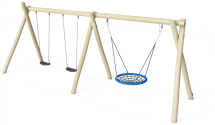 Качели тройные с гнездом Качели тройные с гнездом