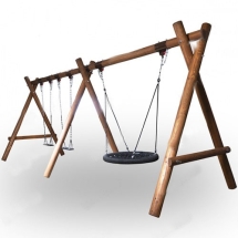 Качели тройные с гнездом Качели тройные с гнездом