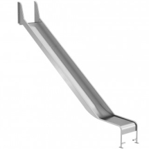 Горка открытая из нержавеющей стали с высотой спуска 1800 мм, цвет нержавеющая сталь – ГПО1800НТ