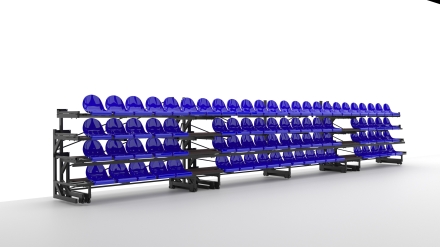 Трибуна телескопическая ОЛИМП СИТИ 4-х рядная на 84 места без ограждения, фото 4
