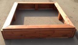 Песочница деревянная-120X120X30мм к детской деревянной площадке для дачи &quot;Мадрид&quot;