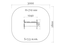 Скамейка детская Рыбка 26009.21 для игровой площадки