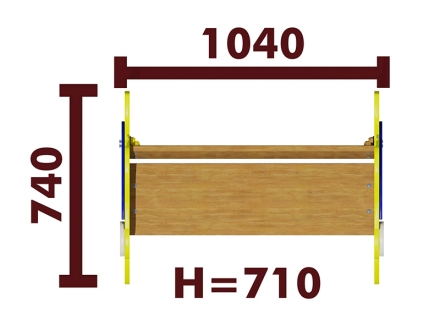 Скамейка детская Рыбка 26009.21 для игровой площадки, фото 2