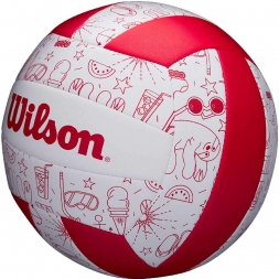 Мяч вол. &quot;Wilson Seasonal&quot; арт.WTH10320XB, р.5, 18 пан, композит.кожа, маш.сшивка, бело-красный, фото 2