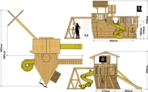 Игровой комплекс TORUDA WOOD Пиратский корабль 3 Игровой комплекс TORUDA WOOD Пиратский корабль 3