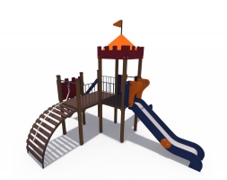 Детский игровой комплекс Империя Башня с двумя горками Н-1200 ДИО 02021, фото 2