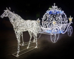 Световая фигура Королевская карета и 2 королевских коня 02/041, фото 1