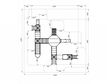 Детская игровая площадка Космопорт Космос ДИК 2.14.03-02 H=750 H=1200