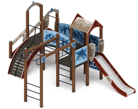 Детская игровая площадка Рада (Алтай) горка Н 1200 ДИК 2.01.2.08-34, фото 3