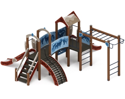 Детская игровая площадка Рада (Алтай) горка Н 1200 ДИК 2.01.2.08-34, фото 2