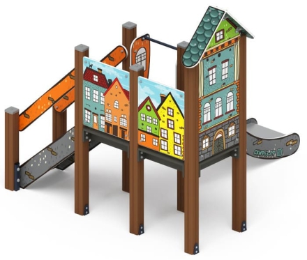 Горка с домиком - ИО 41.01.05-01 - (Город) H=900, фото 2