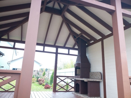 Квадратная беседка Бриз с барбекю, фото 3