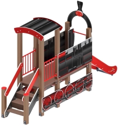 Паровозик (черный) мини - ДИК 1.03.5.01-11 - Игровой комплекс H=750, фото 3