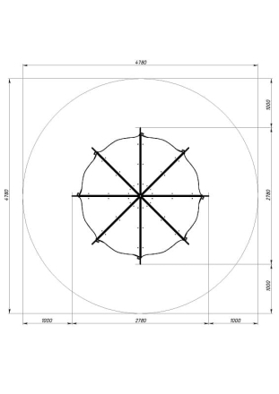 Беседка-пагода Карнавал (Шапито) - МФ 10.22.01-01, фото 6