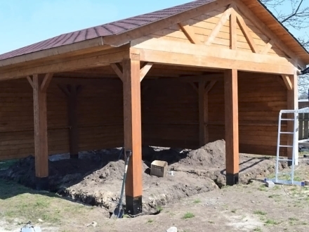 Деревянный навес ПАВЛОВО Базовая комплектация, фото 3