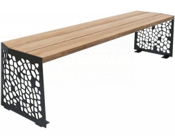 Скамейка стальная TORUDA 063 без спинки, фото 1