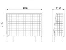СО 5.08 Гандбольные ворота без сетки (1 шт.)