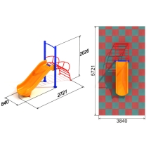 Детская горка 1.1 для игровой площадки Детская горка 1.1 для игровой площадки