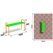Лавочка детская для игровой площадки