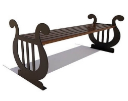 Парковая скамейка Лира, Сосна 2 м, фото 2 Парковая скамейка Лира, Сосна 2 м, фото 2