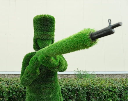 Топиари Гусар, ружье в руках - газон Deluxe, фото 6