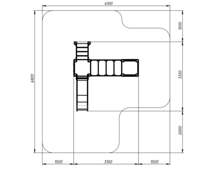 Детская игровая площадка Королевство (Коты) ДИК 1.15.06-21 H=900, фото 6