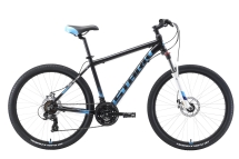 Велосипед Stark'19 Indy 26.2 D черный/голубой/белый 18"