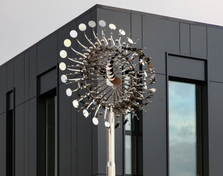 Скульптура из нержавеющей стали Пульсар Стандартный размер, трубчатое основание из нержавеющей стали, фото 3