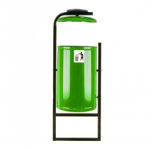 Урна уличная «Космос» вкапываемая с фиксатором (21 л), цвет бронза антик