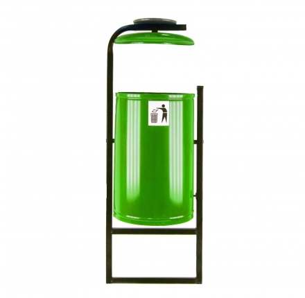 Урна уличная «Космос» вкапываемая с фиксатором (21 л), цвет бронза антик, фото 3