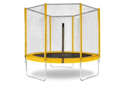 Батут с защитной сеткой &quot;Trampoline 8&quot; диаметр 2,4 м жёлтый, фото 1