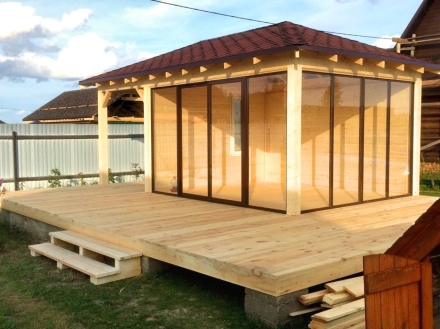 Застекленная беседка ОАЗИС С НАСТИЛОМ, фото 1