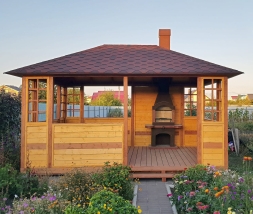 Прямоугольная беседка СИМФОНИЯ с барбекю, фото 1