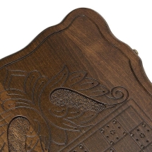 Нарды резные "Армянский узор 5" с ручкой 60, Haleyan Нарды резные "Армянский узор 5" с ручкой 60, Haleyan