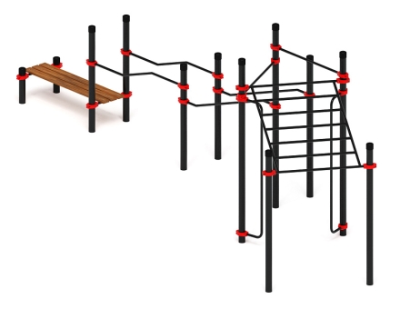 Воркаут ЛОВ 108 красный ВТ 102.21-01, фото 1