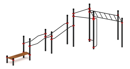 Воркаут ЛОВ 108 красный ВТ 102.21-01, фото 3