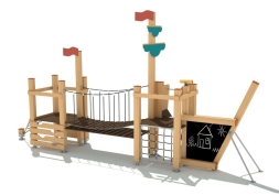 Игровой комплекс ДГ-33 от 3 лет для детской площадки Сосна Игровой комплекс ДГ-33 от 3 лет для детской площадки Сосна
