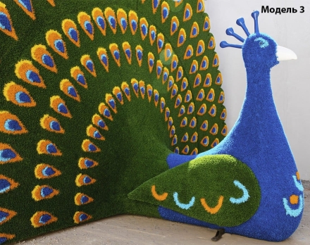 Топиари павлин Радужный Модель 1- газон Eco, фото 8