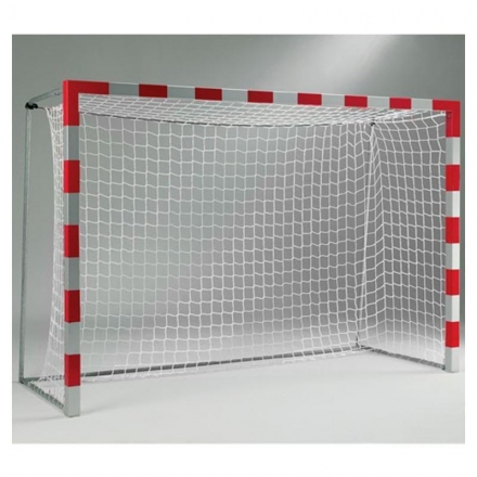 Сетка гандбол/мини-футбол Д-2,8мм, яч. 100*100, цв. белый/зеленый. Размер 2,00*3,00*1.0м. ПП, фото 1