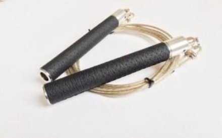 Скакалка скоростная IS с кожаной рукояткой, фото 1