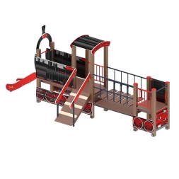 Детская игровая площадка Паровозик ДИК 1.03.5.01-12 H=750, фото 2