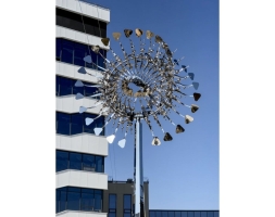 Скульптура из нержавеющей стали Пульсар Стандартный размер, 8-гранное конусовидное основание из нержавеющей стали, фото 4