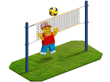 Стойки волейбольные эконом со стаканами и крышками