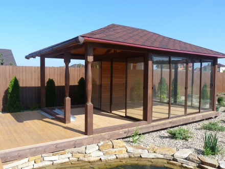 Застекленная беседка ОАЗИС С ТЕРРАСОЙ, фото 7